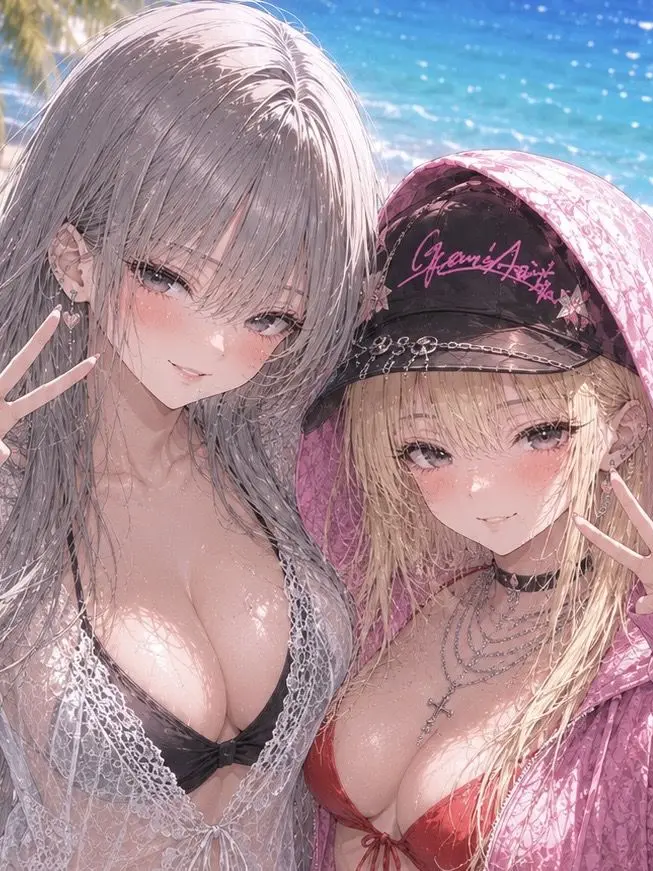SoreModel8854의 彼女と海に来たらギャルに逆ナンされた
