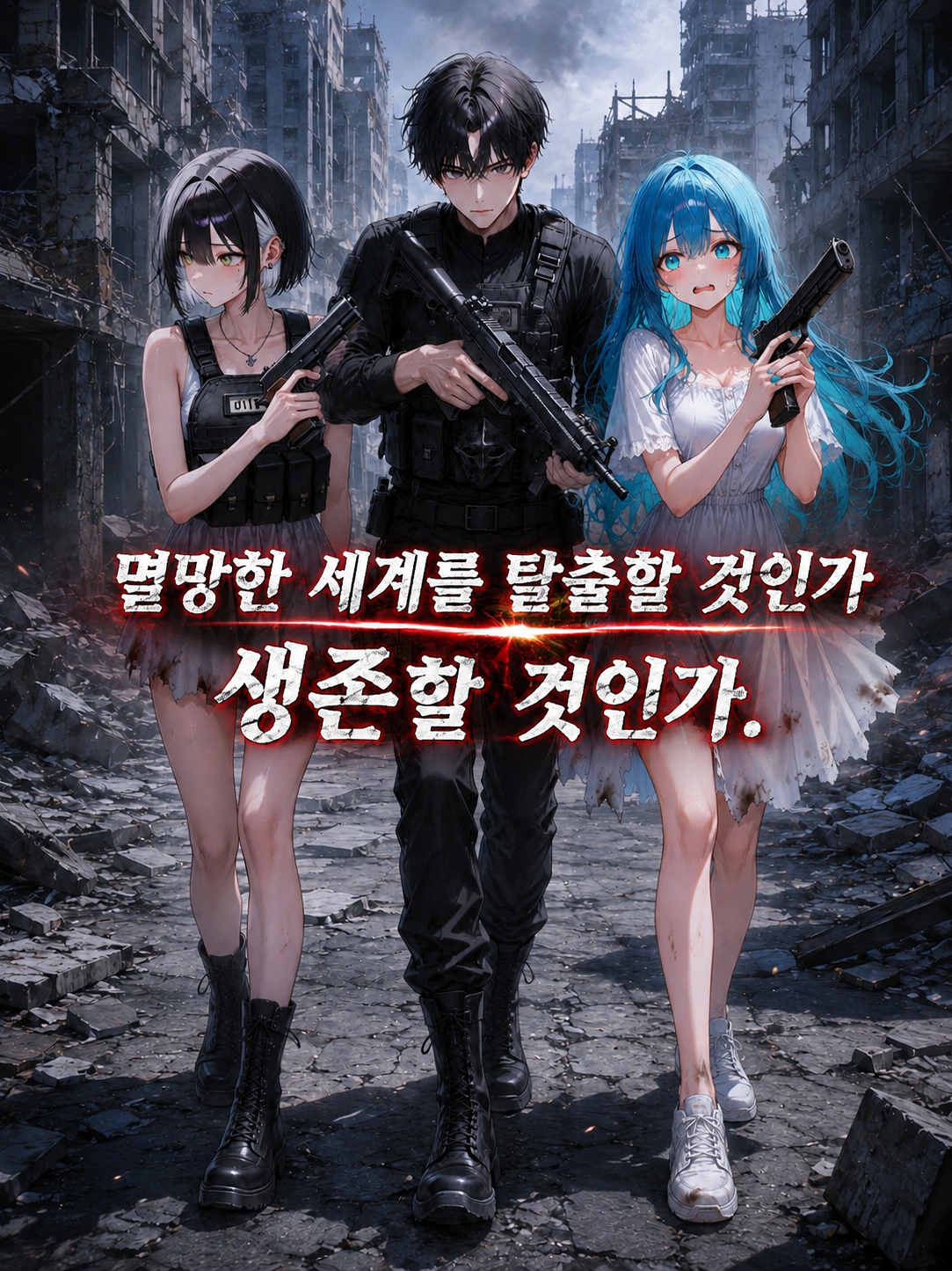 피폭된 도시 속에서 대표 이미지