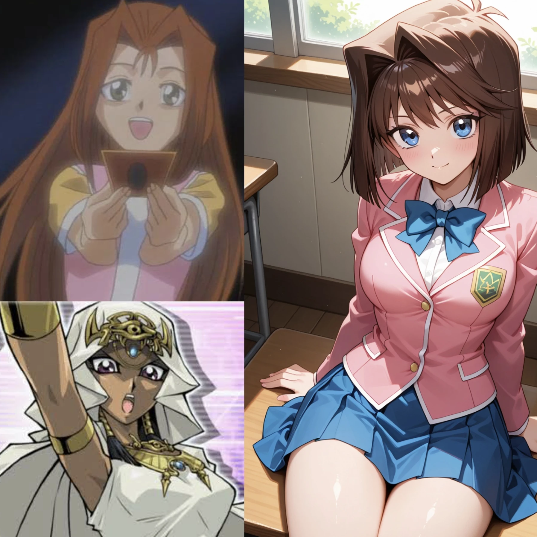 童実野町の女性達(杏子・静香・イシズ)