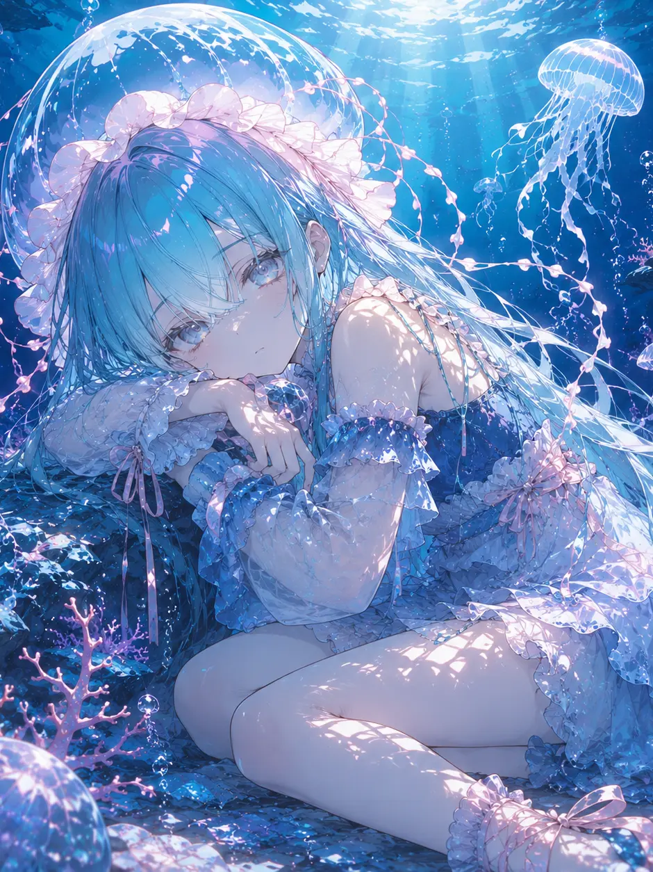 NyahahaNya의 クラゲちゃんと海の祝福