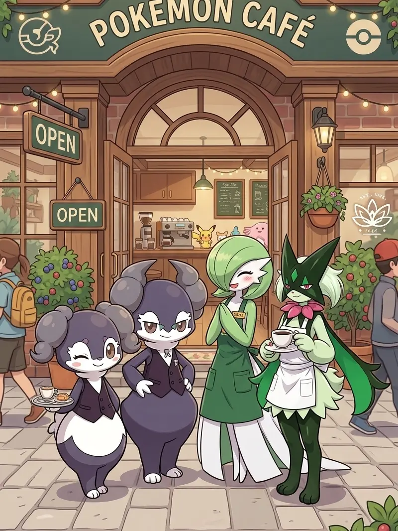 NearCow2282의 ポケモン達が営むカフェ
