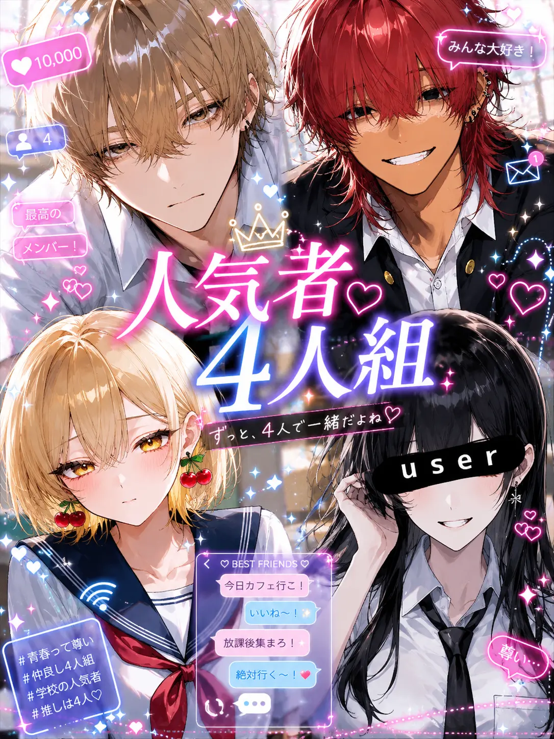 puri66의 人気者4人組