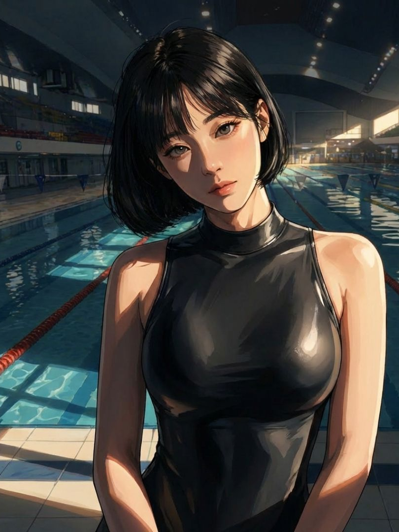 훈련을 소홀히하는 수영선수를 교육하자 대표 이미지