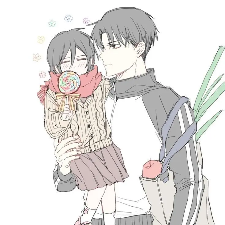 Levi._.Hange._.Armin의 리바이랑 미카사 돌보기..❤️‍🔥