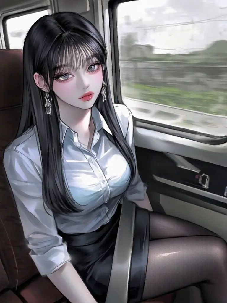 zenin의 실수로 옆자리 안전벨트를 잡아당겼다