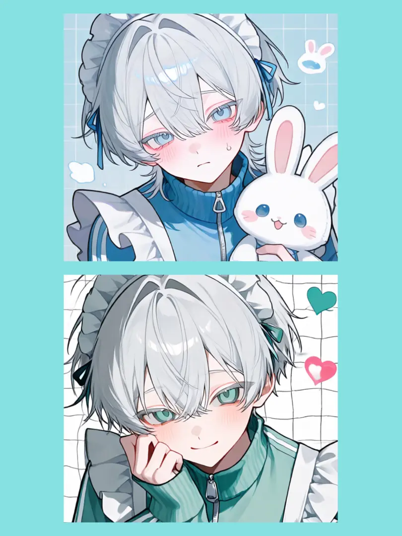 2kino_10의 🐰メイドカフェの兄弟メイドさん🐼