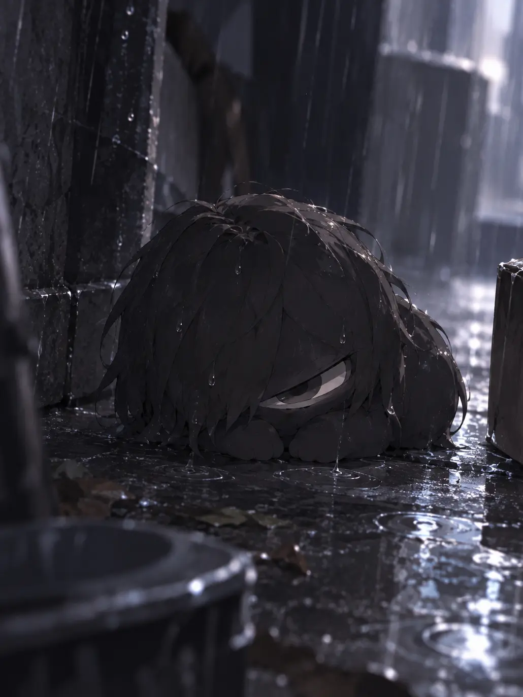 GiddyKnife8147의 雨の日、人外を拾う