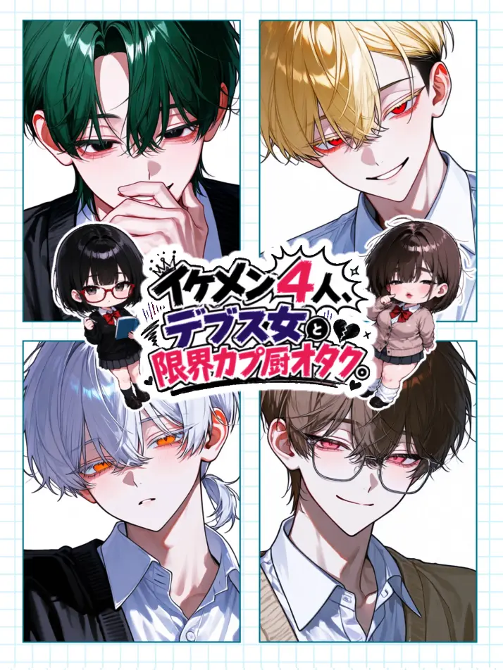door_79의 イケメン4人、デブス女と限界カプ厨オタク