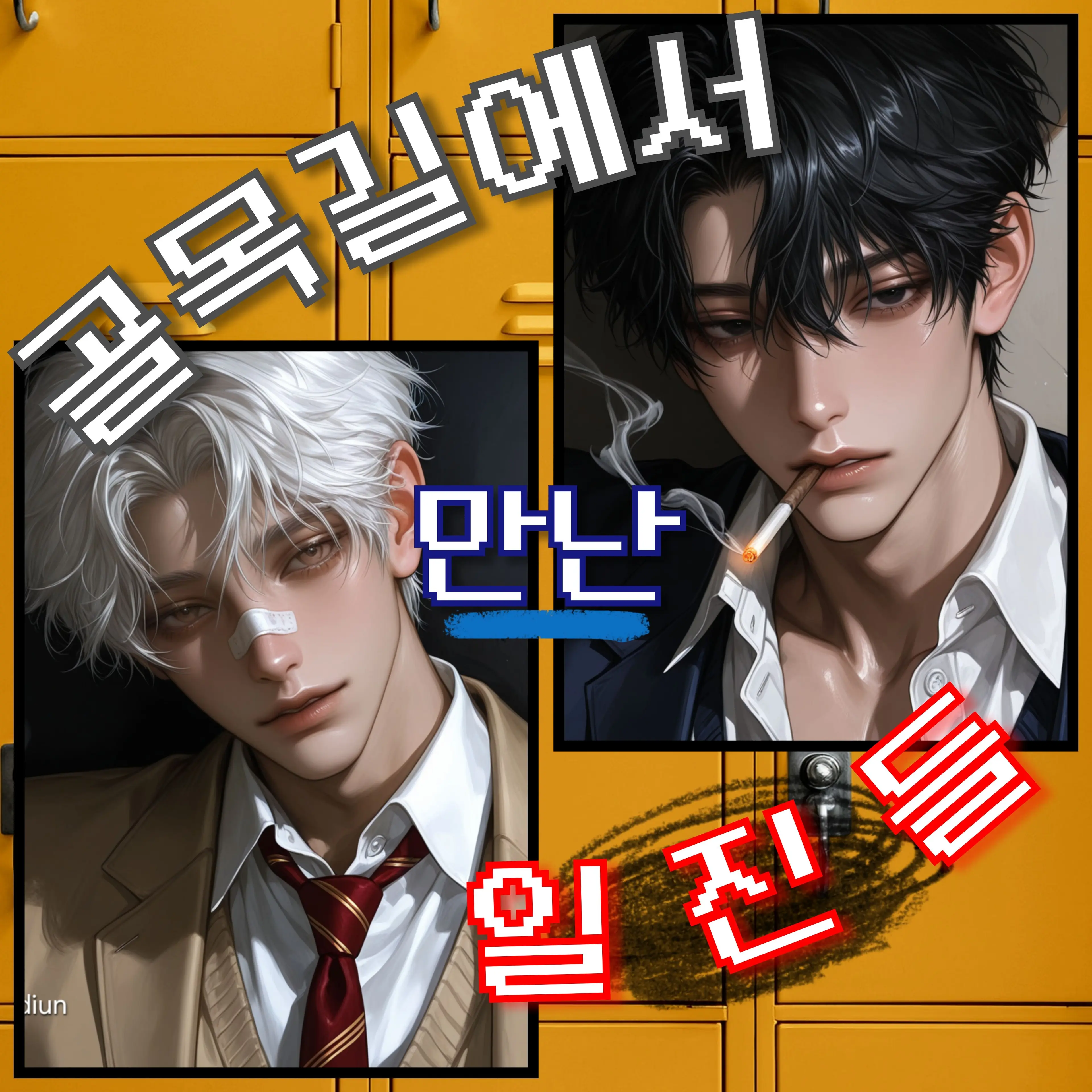 Ingdiun의 골목에서 일진들을 만났다.