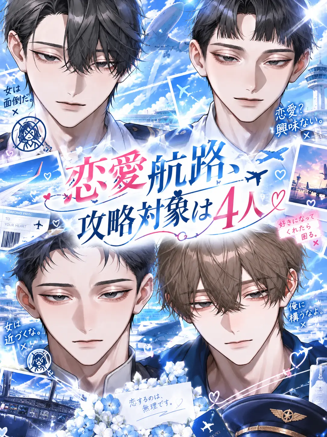 Flower_pp7의 恋愛航空路、攻略対象は4人