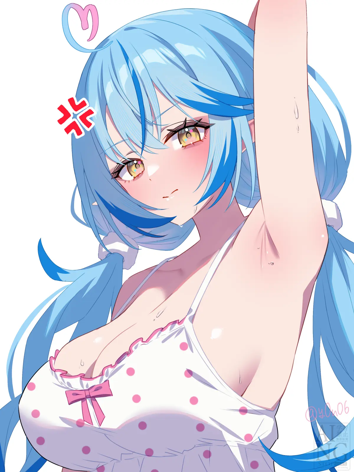 PoorWagon0596의 脇でおにぎりを握ろうとするラミィ