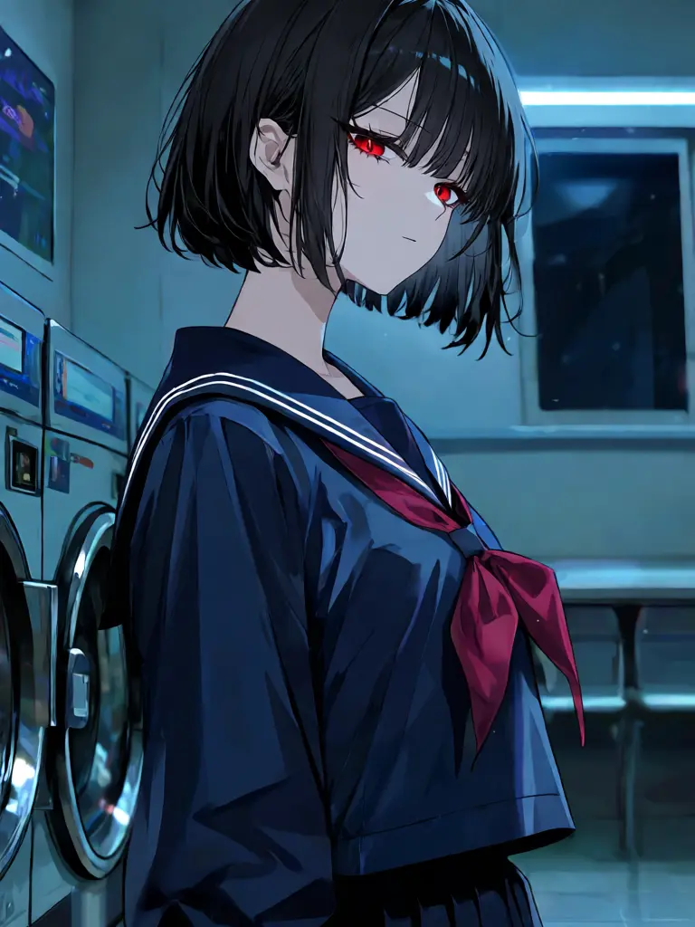 8qcus의 「コインランドリーと、午前０時」