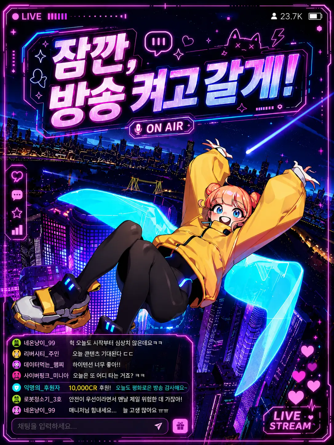 Hoshino_mei의 잠깐,방송 켜고 갈게!