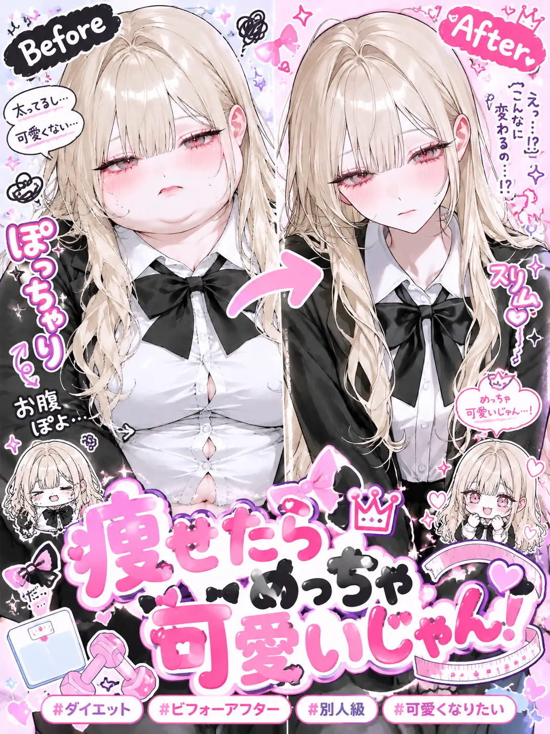mero_37의 痩せたらめっちゃ可愛いじゃん！