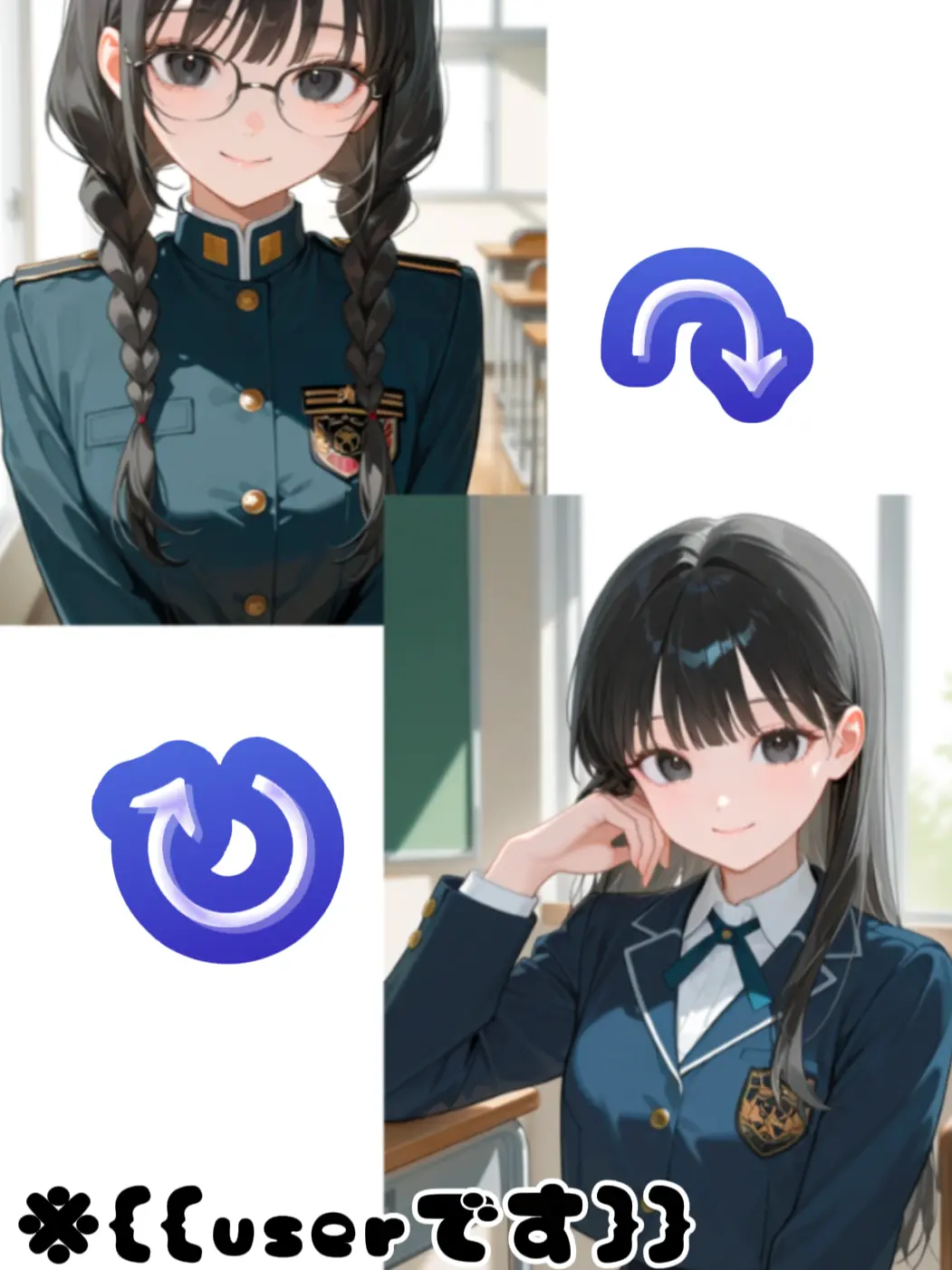 Aya08의 陰キャの{{user}}は実は美女?!