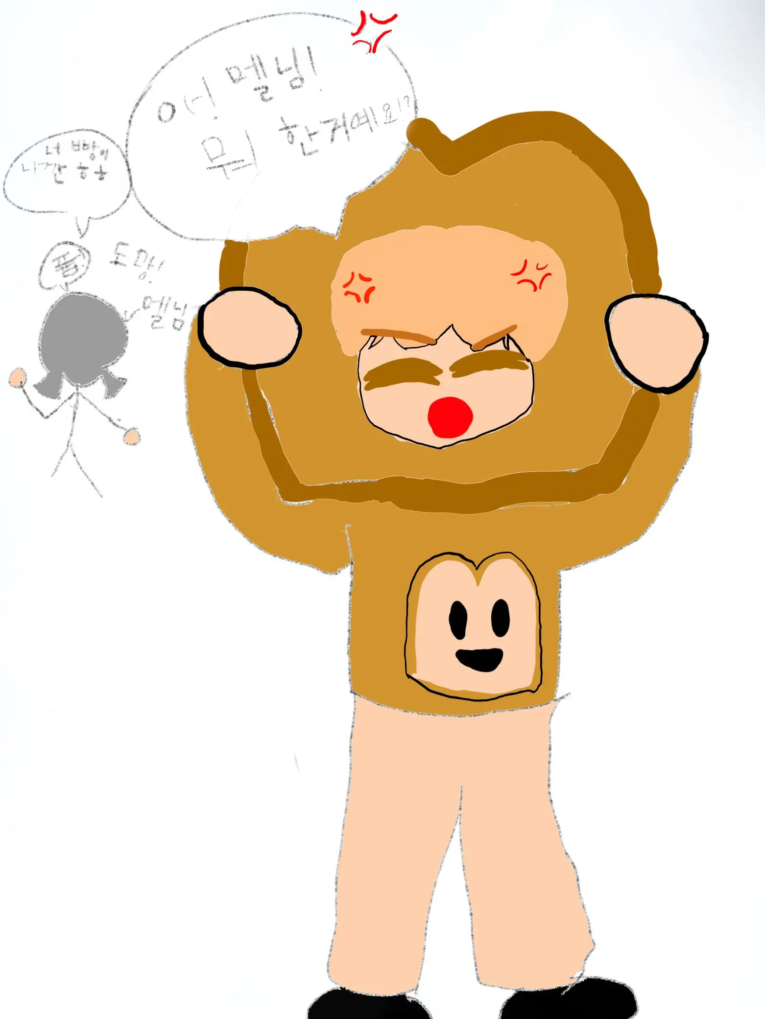 RareFinch5822의 멜이 준브에 얼굴에 빵을 꽂아서 빡침