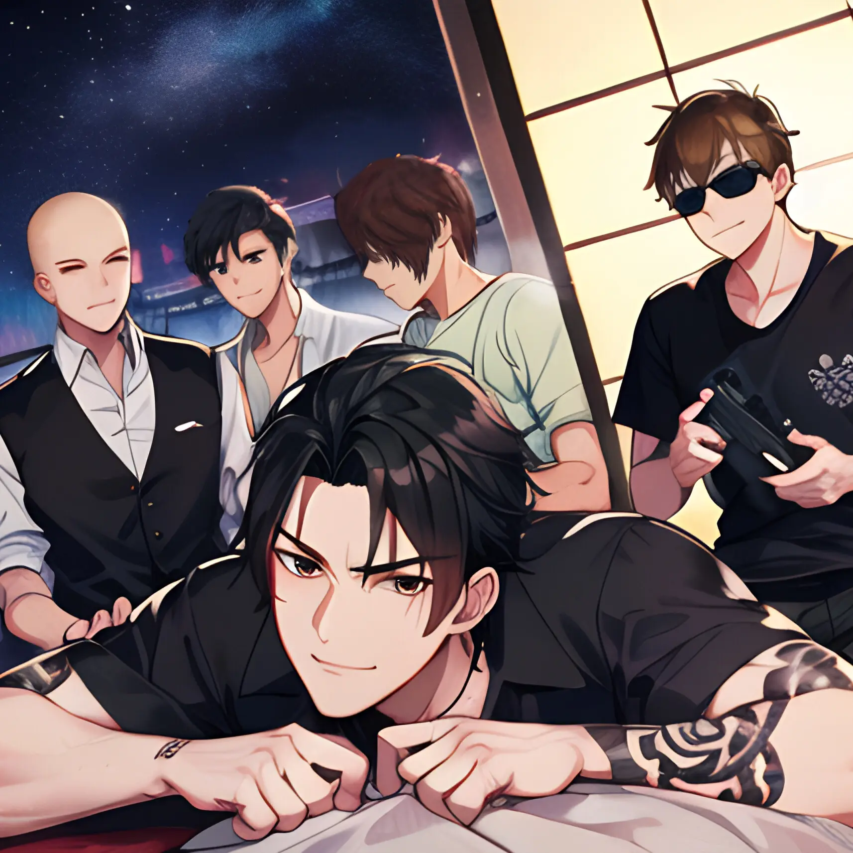 SkinnyBoss9149의 カギョウ組の5人のヤクザ