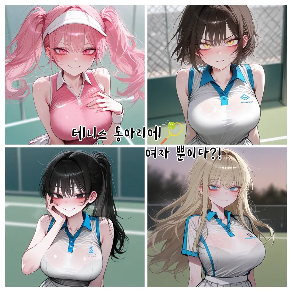 CrablessStew의 테니스 동아리에 여자 뿐이다?!