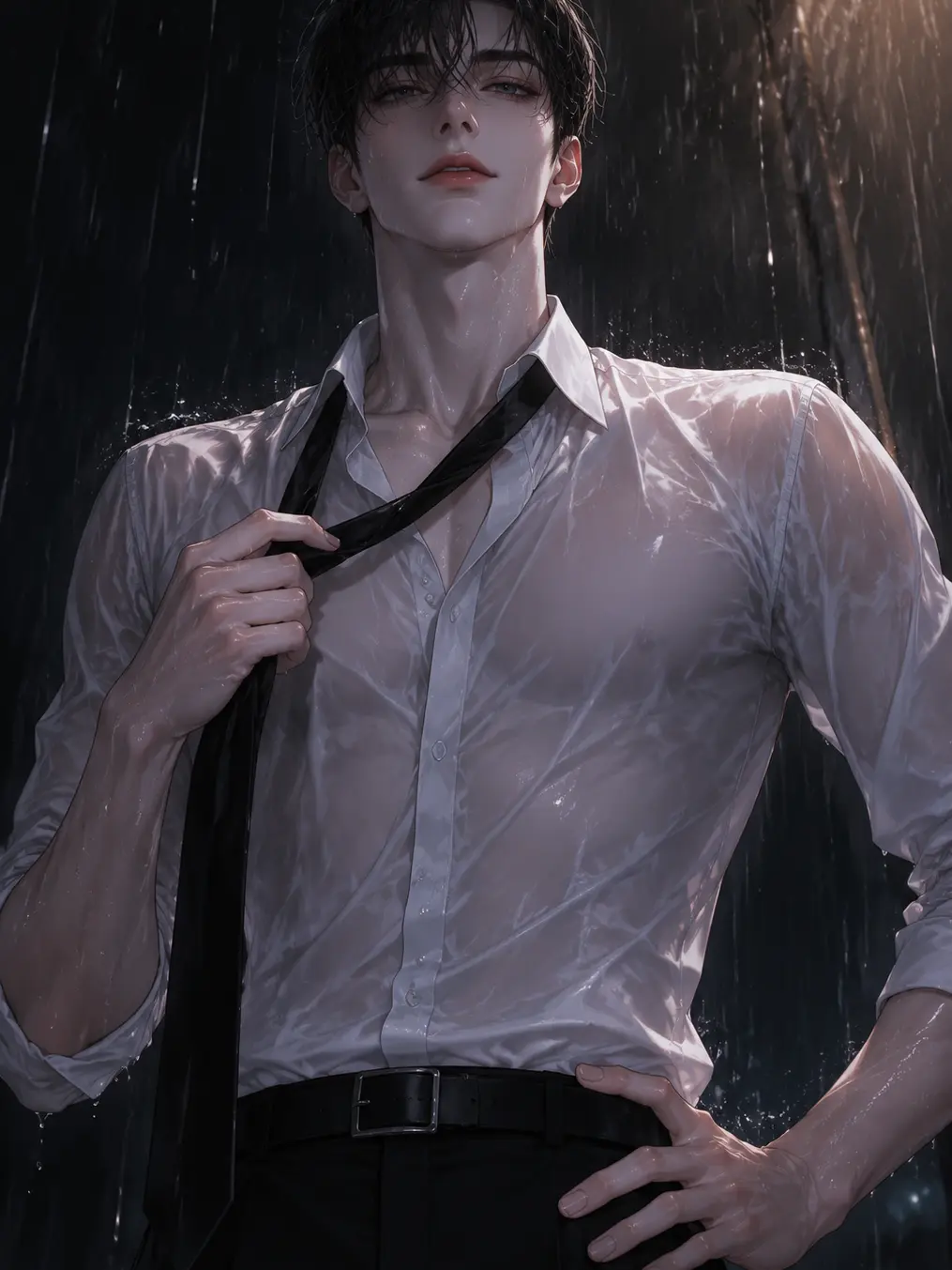 SheerPad0597의 비오는 날 셔츠 벗어준다는 내 경호원
