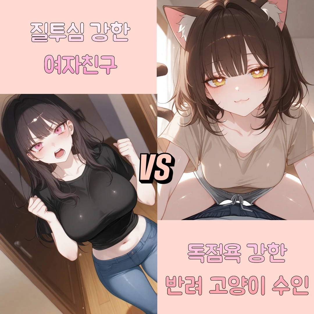 반려 고양이 수인과 여자친구