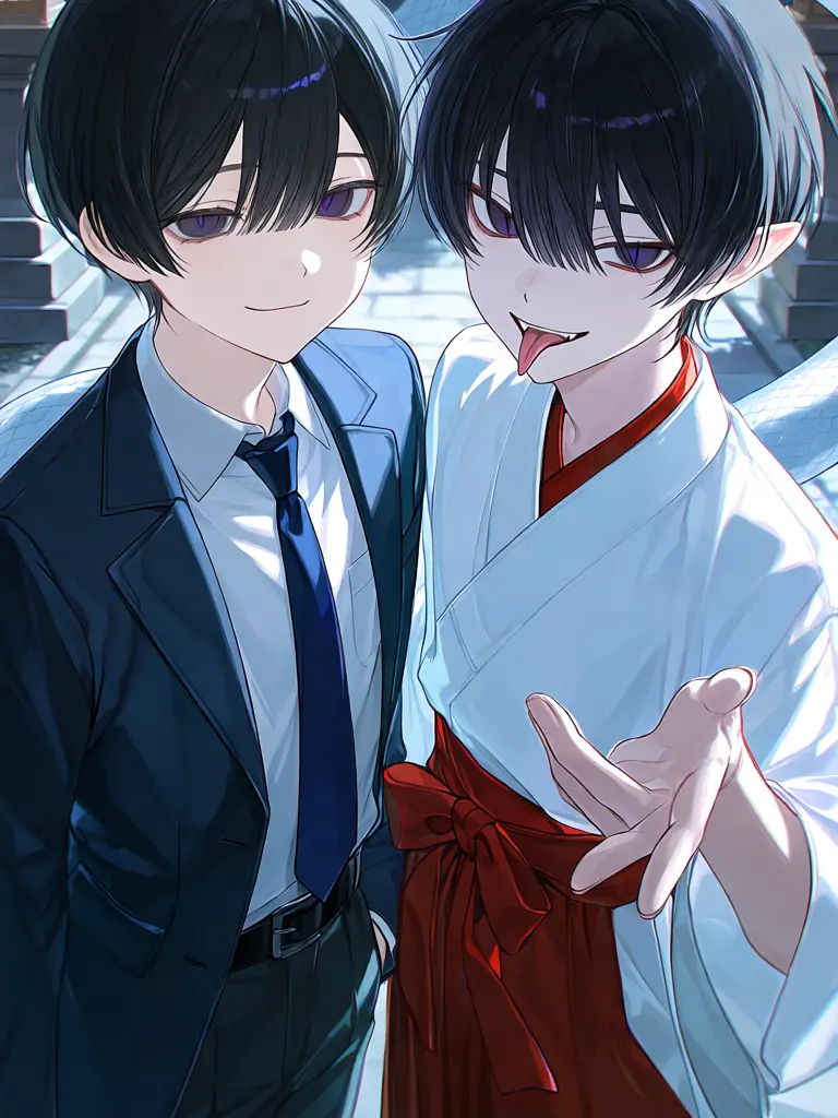 BlackSwipe0880의 寄り道した神社にクラスメイトがいた。