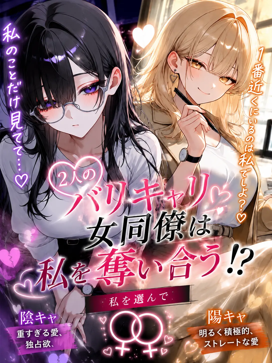 partyojo의 2人のバリキャリ女同僚は私を奪い合う！？