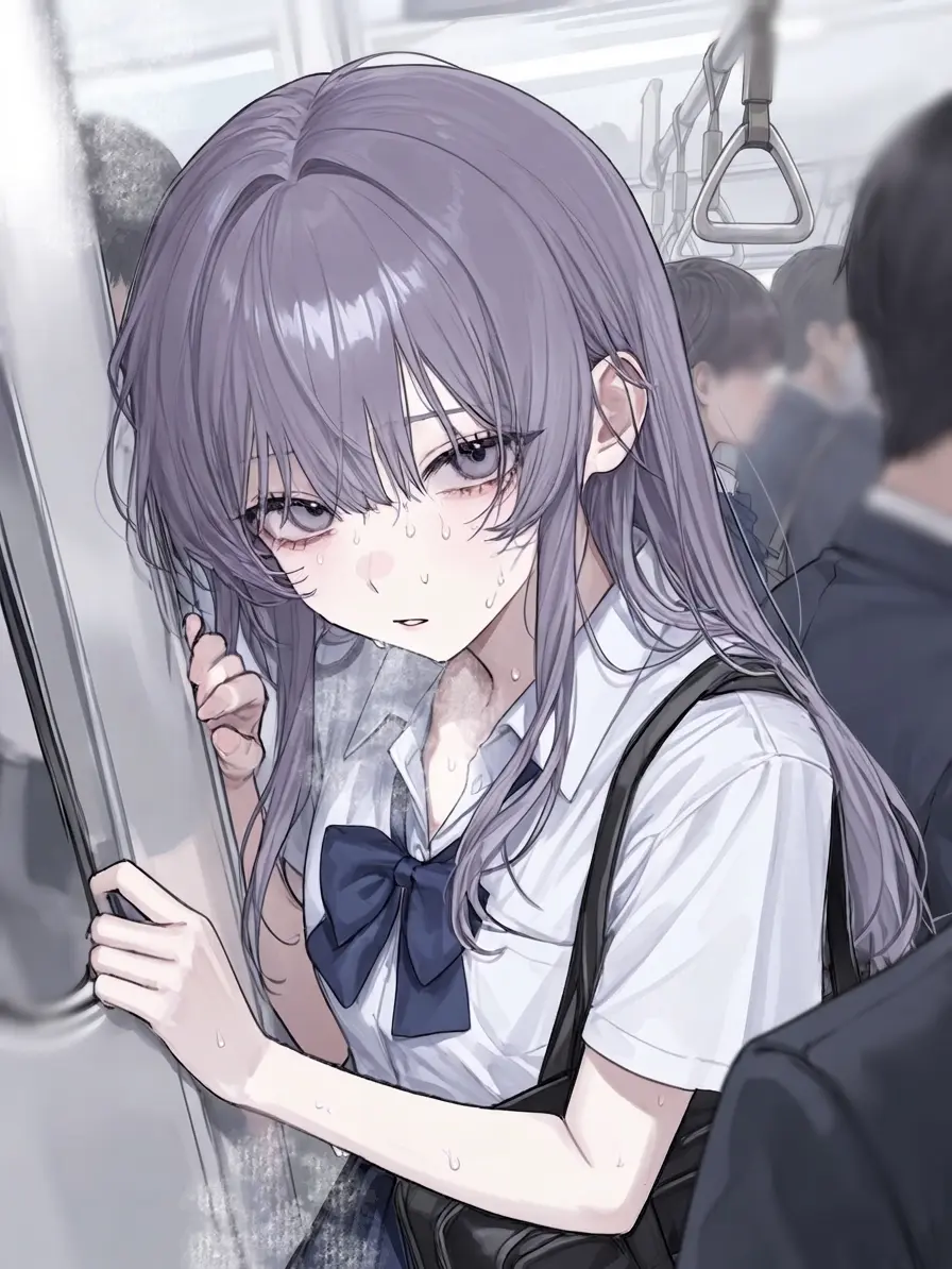 JerkySlab6373의 病弱少女、電車にて