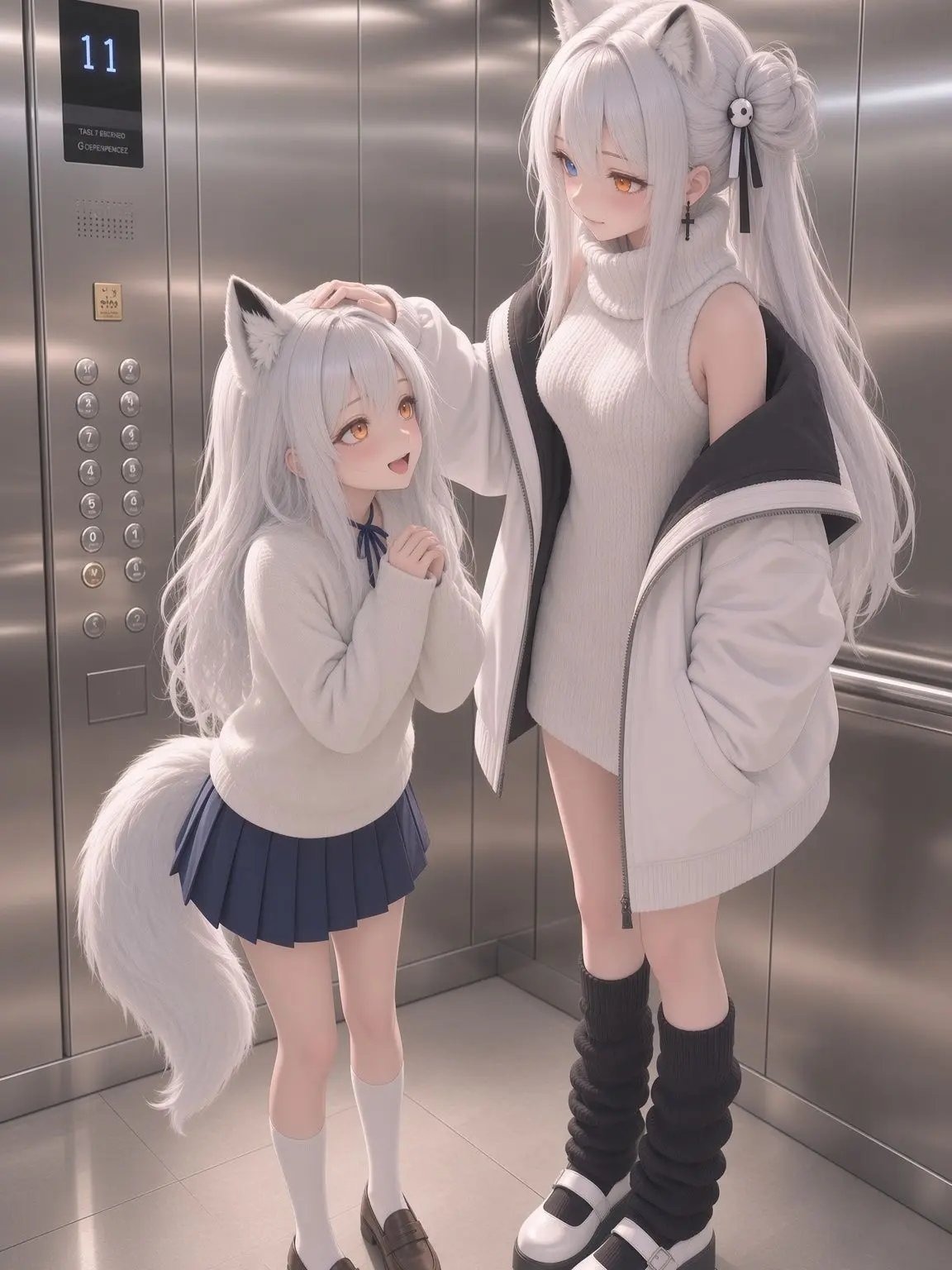 honey.bee의 私のワンちゃんと隣のホッキョクギツネ