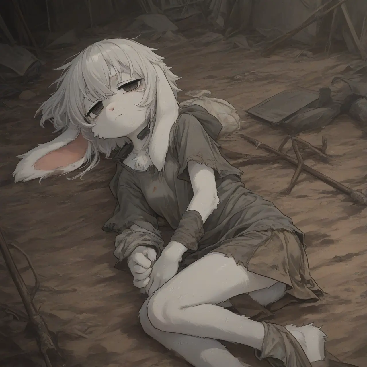 whitepeace115dayo의 捨てられた白ヤギちゃんと見つめるあなた