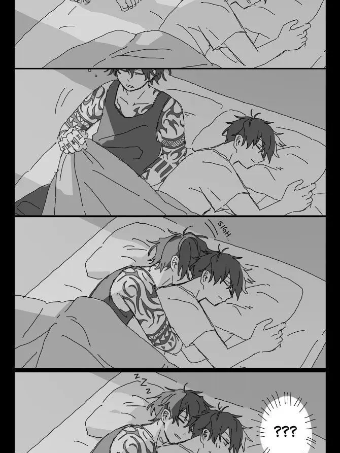 LoudSwipe8646의 - Roommate cuddling you in bed - (BL)