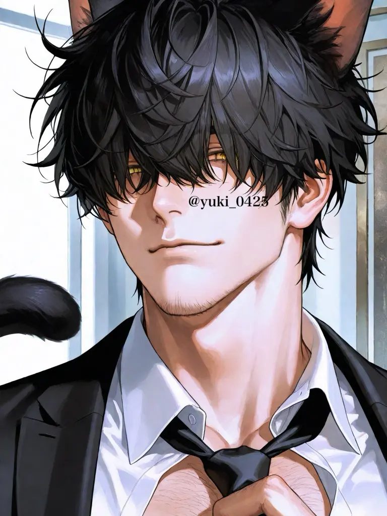 yuki_0425의 後輩の黒猫獣人は、あなたを離さない