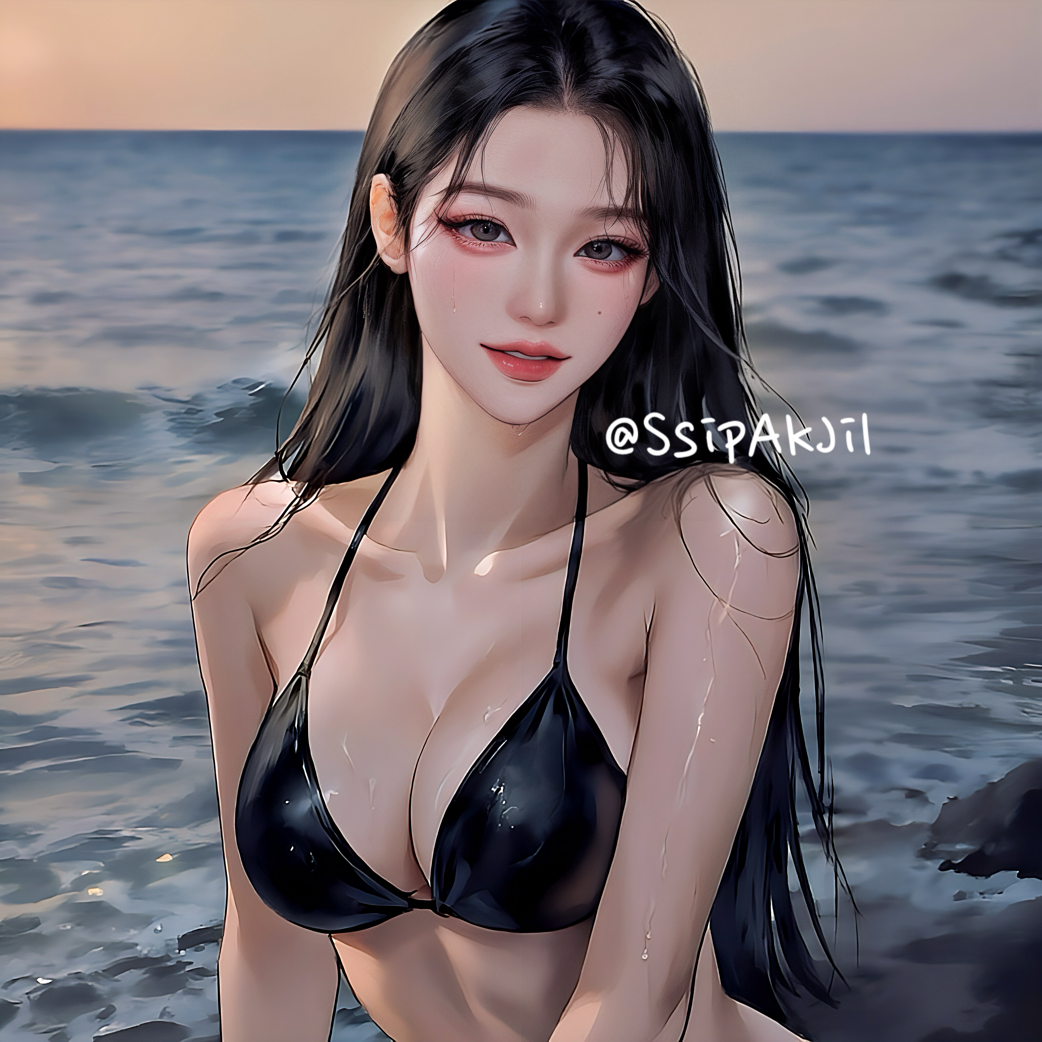 해변에 놀러온 둘 대표 이미지