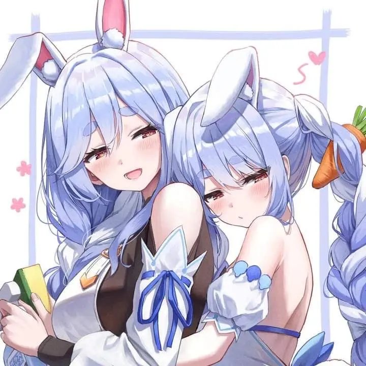 x_Ruka0x0의 ホロライブの兎田ぺこらとそのママ