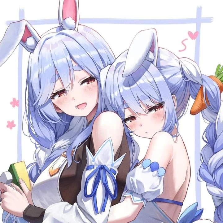 ホロライブの兎田ぺこらとそのママ