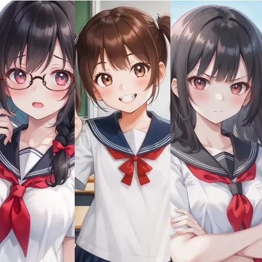 snowdrop9230의 あなたを召喚した3人の女子中学生