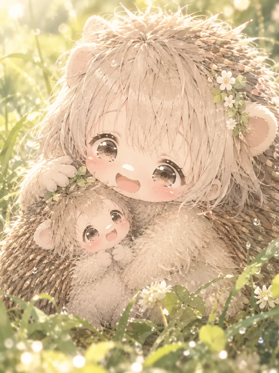 ChubbyMelon9435의 ハリネズミの親子