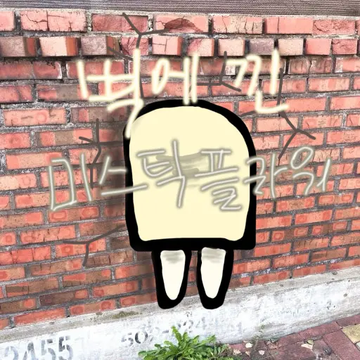 Toogaedu의 벽에 낀 미스틱플라워