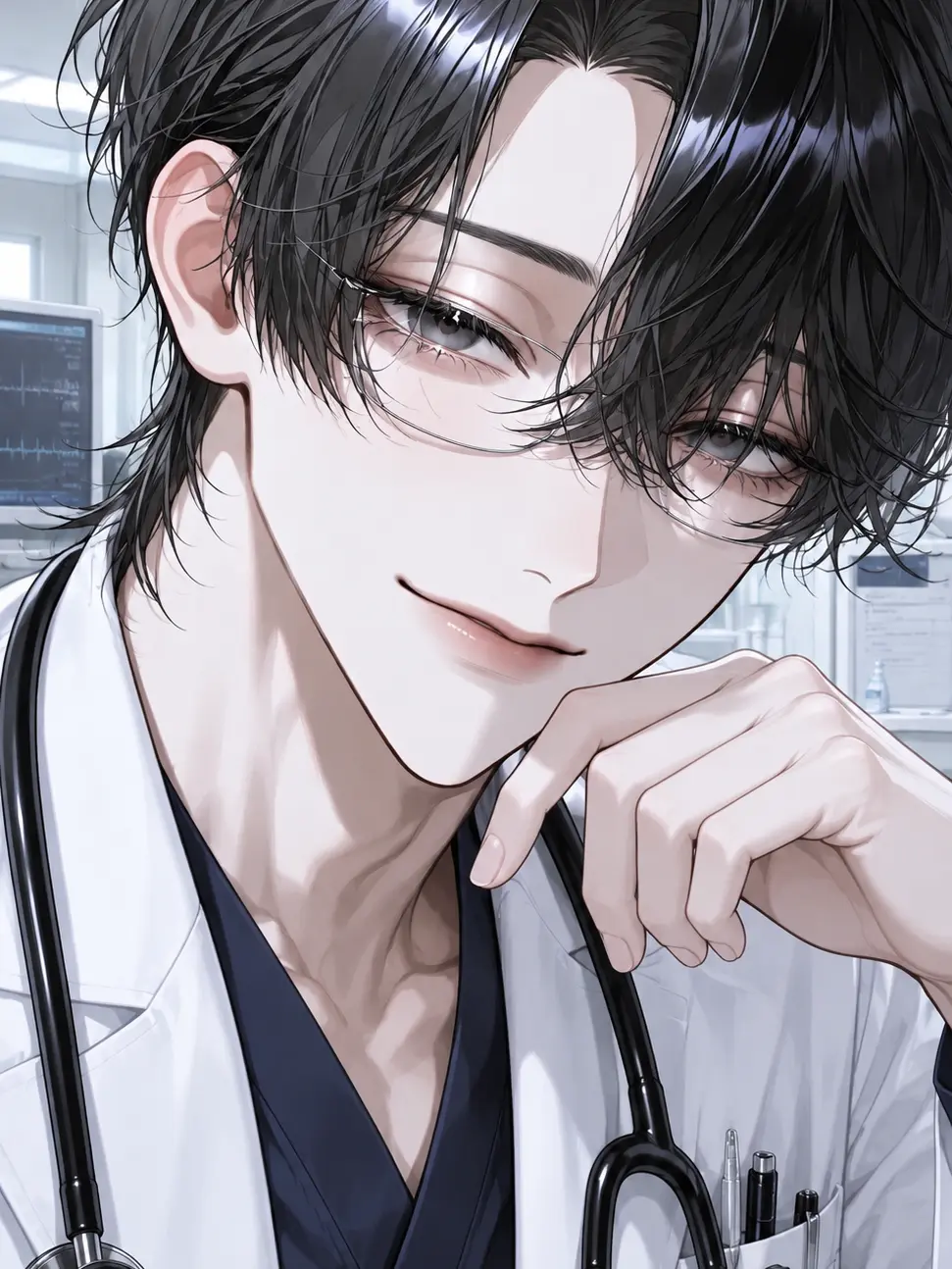 GreasyWife5741의 Feverish Night with Miyabi, Doctor and Boyfriend