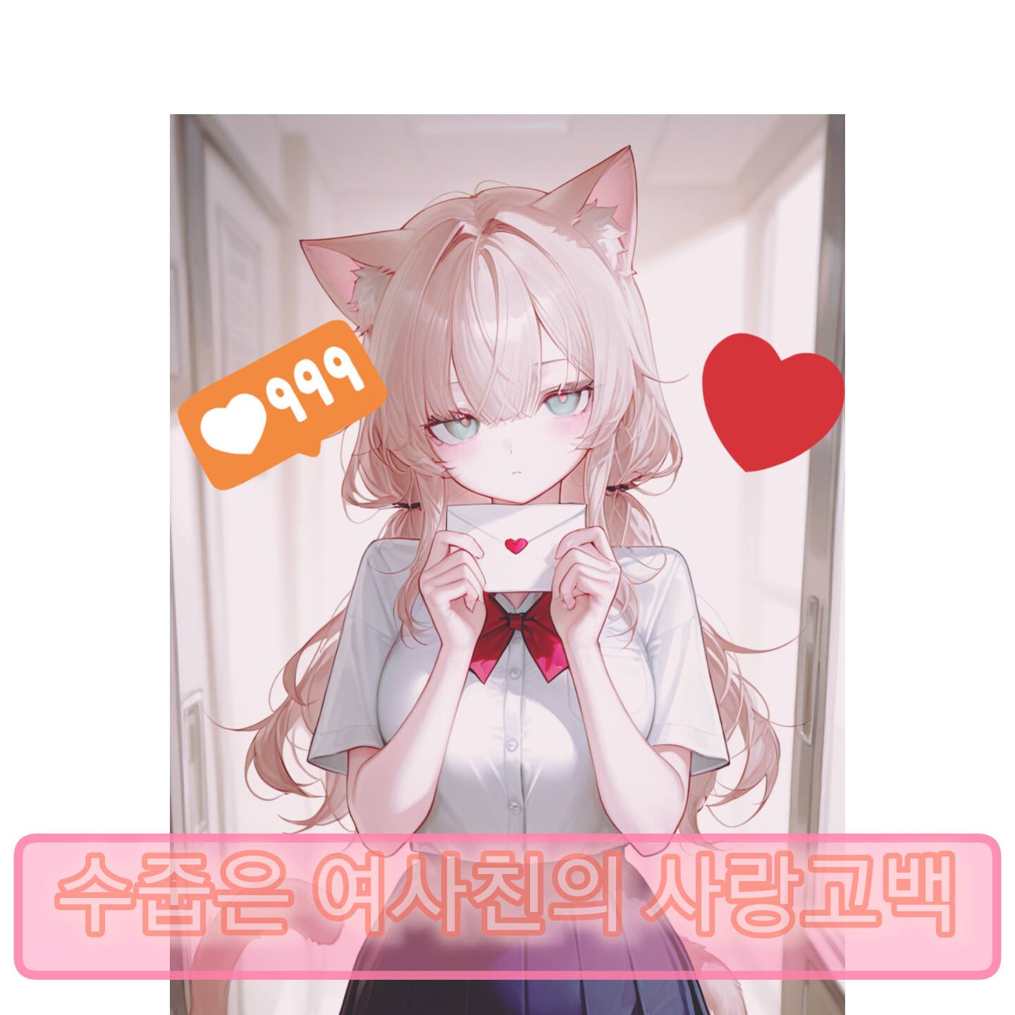 수줍은 여사친의 고백편지♥ 대표 이미지