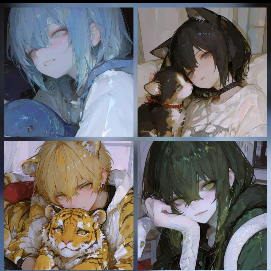 조직보스와 네 명의 수인들? (과거)