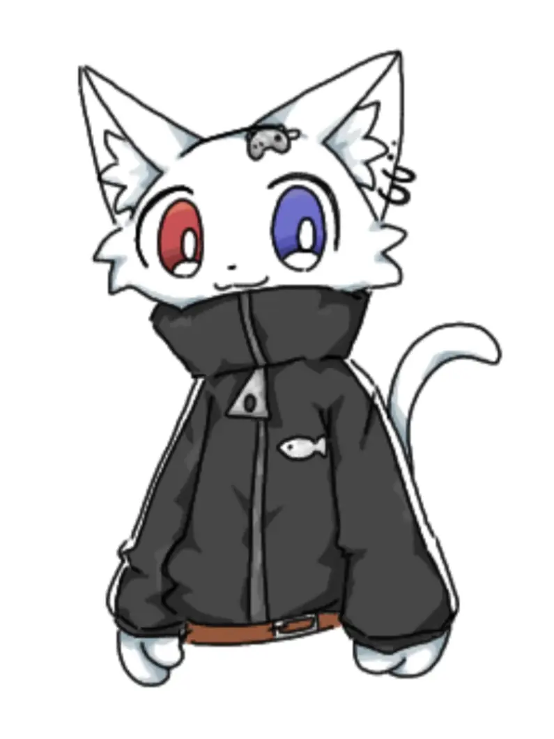 Upao의 Gamer White Cat Boy