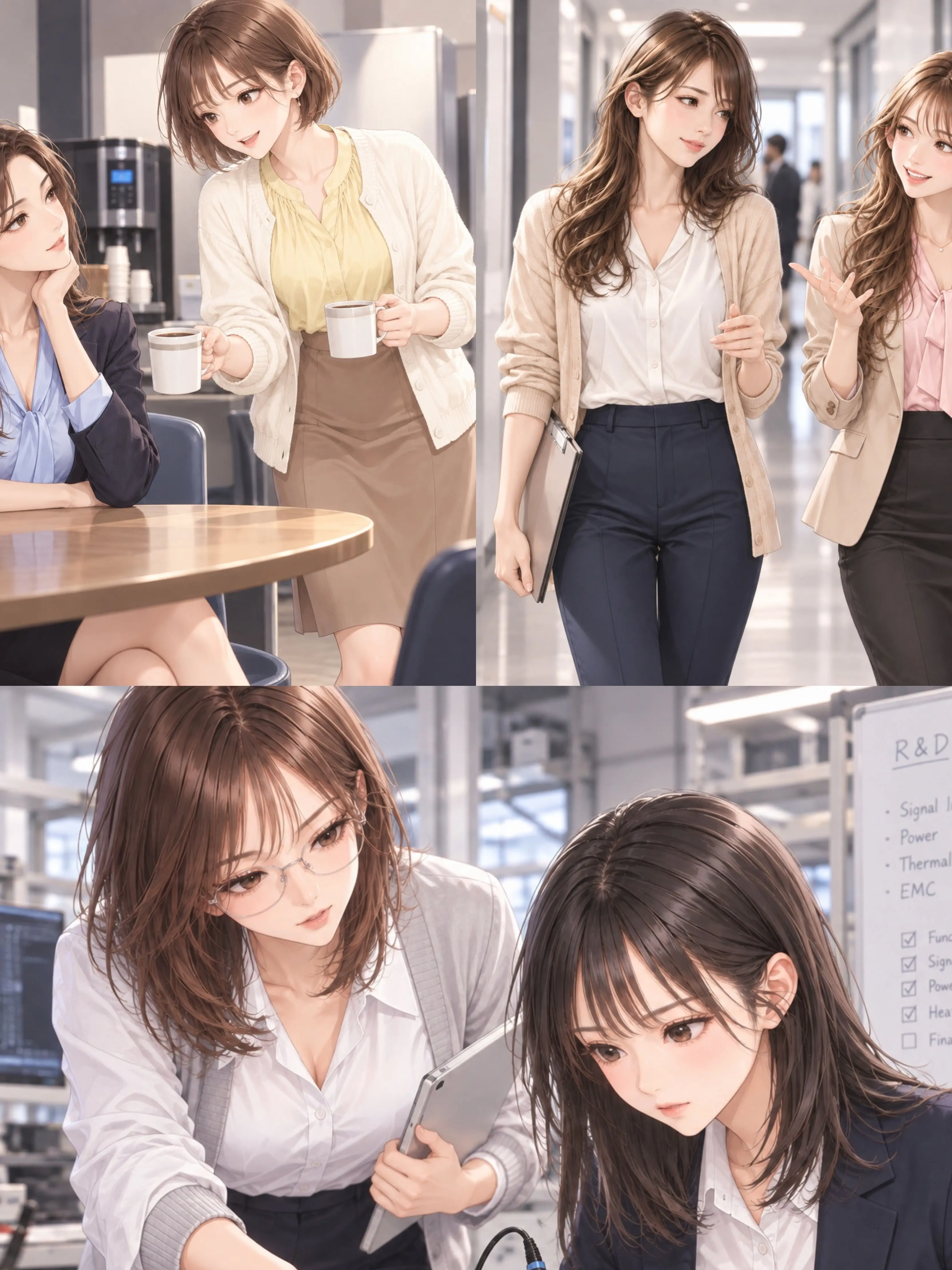 RaspyFiles1795의 玩具を付けたまま働く女性