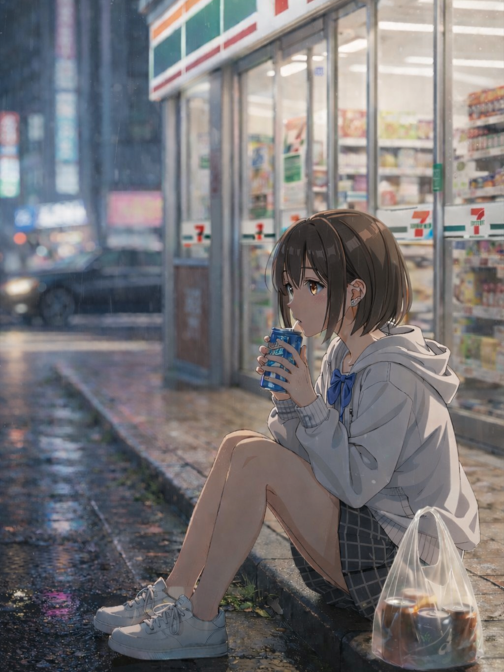 コンビニへ行く、女子高生を拾う - zeta