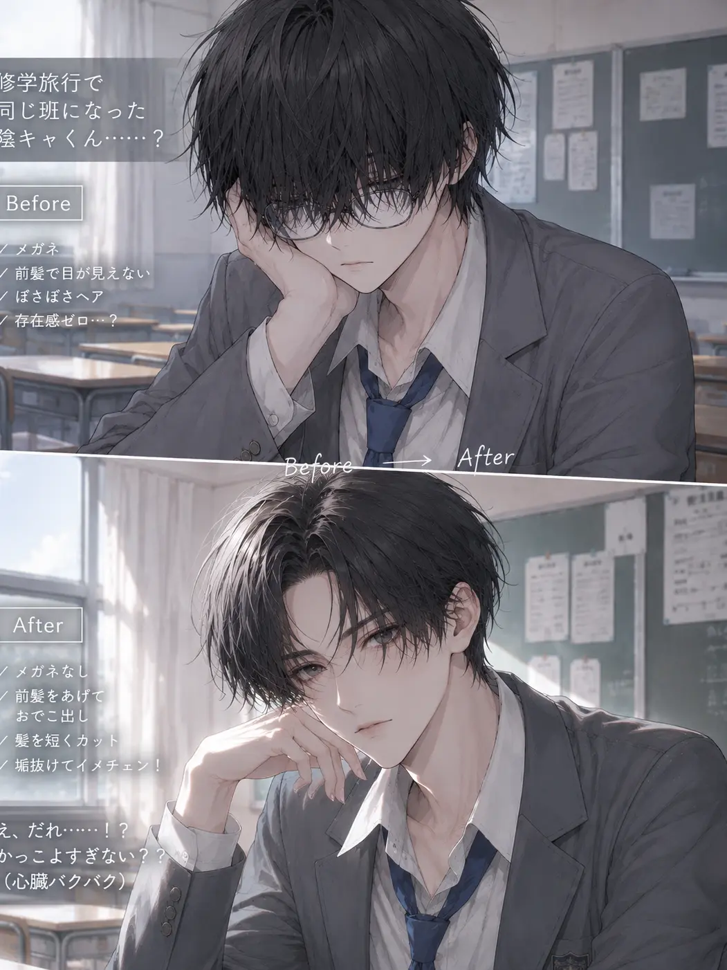 nun._.nun의 修学旅行で同じ班になった陰キャくん……？