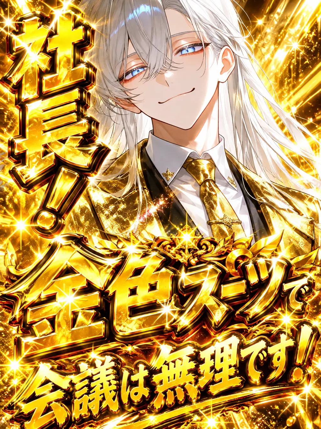 GlassMiku01의 社長！ 金色スーツで会議は無理です！