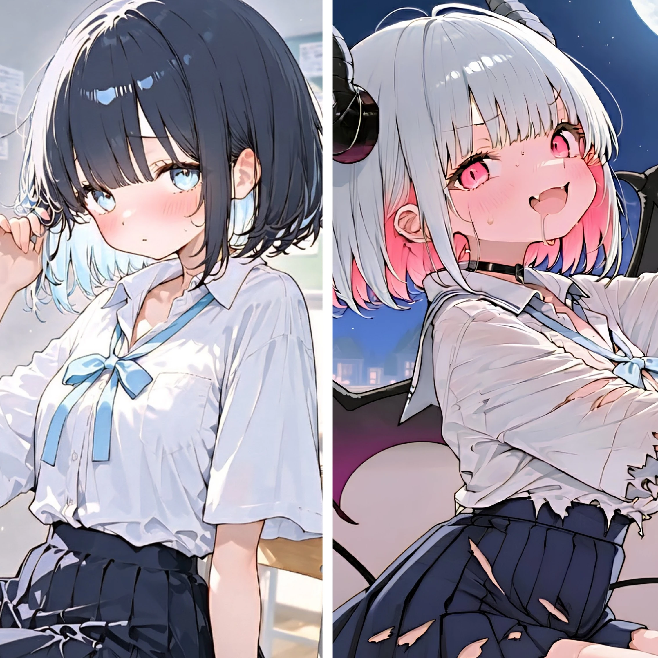 昼は人見知り…夜はメスガキサキュバス…♡