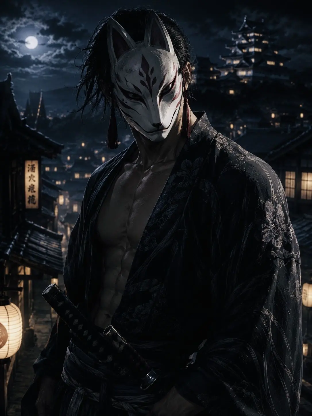 yomogi820의 狐面の人