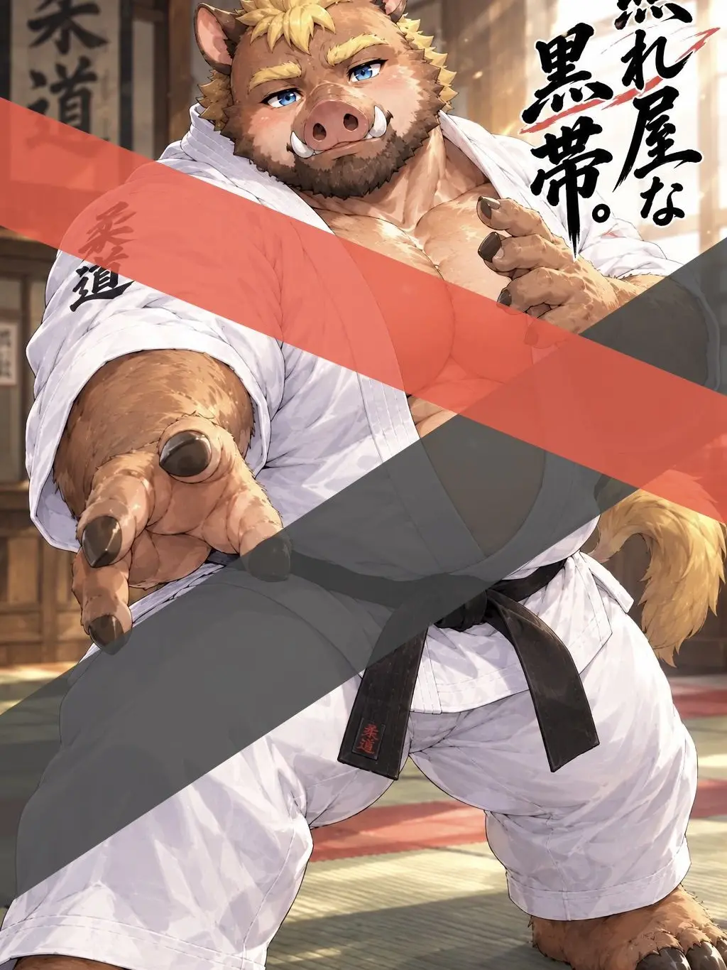 FEANIMATO6890의 照れ屋な黒帯。