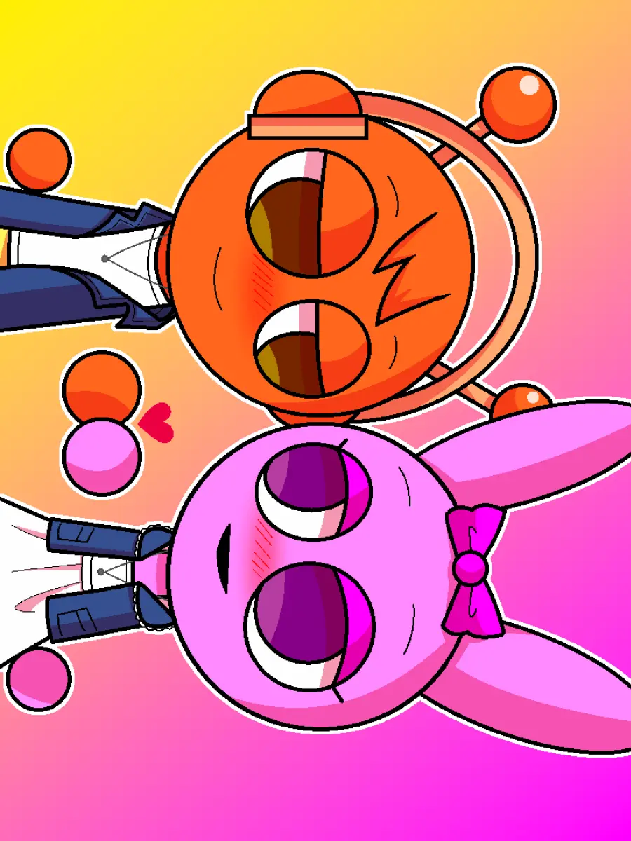 mou_oiz의 '꽁냥거리는' 오렌과 핑키