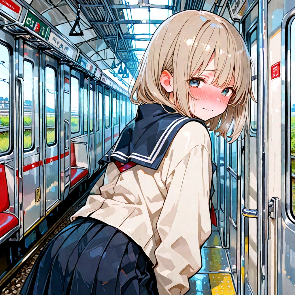 満員電車の中で